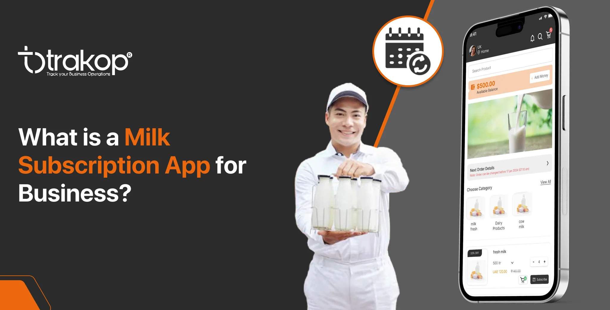 ravi garg, trakop, milk subscription app, milk subscription app for business