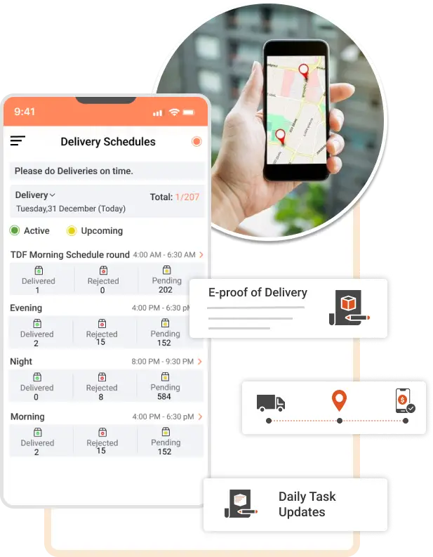 trakop, driver app, milk delivery driver app, image