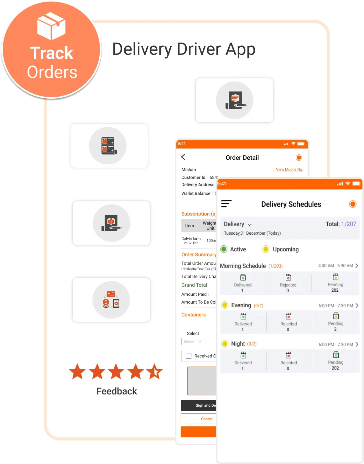 trakop, driver app, milk delivery driver app, image