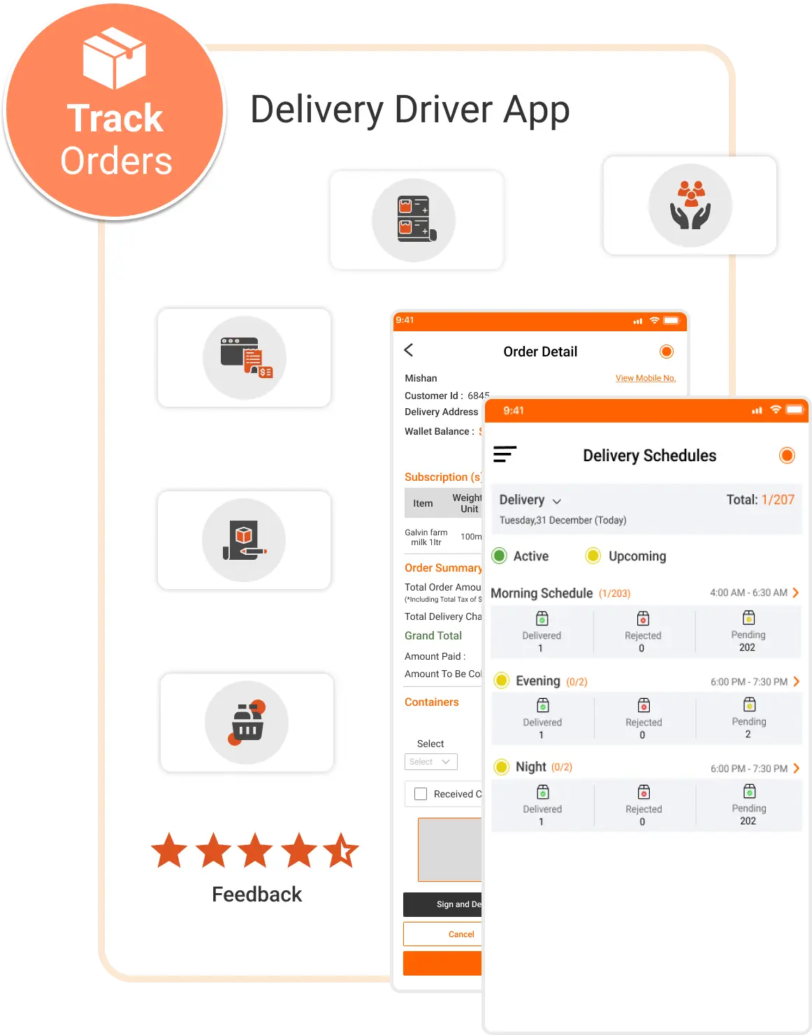 trakop, milk management software, driver app, milk delivery app, image